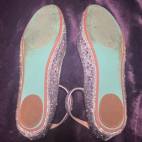 BETSEY JOHNSON | Purple Sparkly Ballet Flats | Size 7.5 - Picture 7 of 7